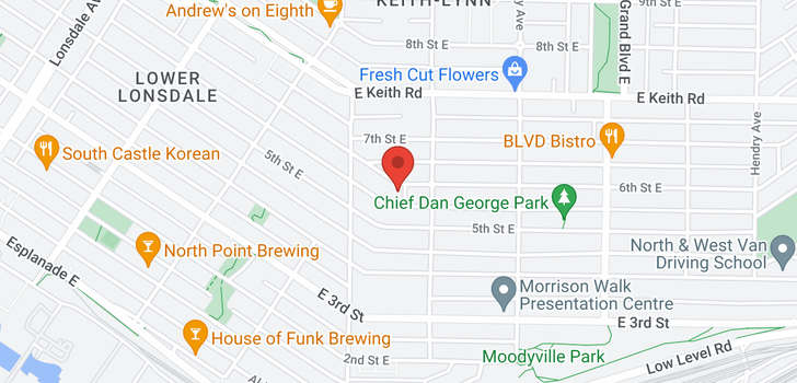 map of 443 E 6TH STREET